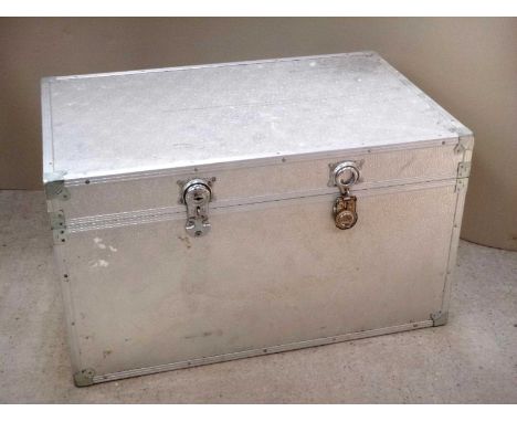 Large silver trunk.