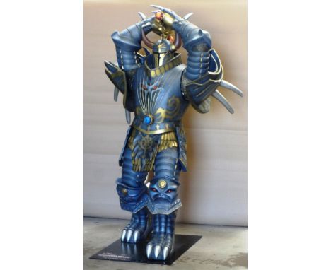 Large blue war hammer action man warrior.