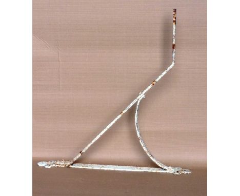 White wrought iron bracket.