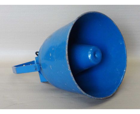 Blue iron speaker.