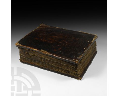 Early 17th century AD. A leather-bound volume composed of parchment leaves, containing psalms written in Ge'ez in black and r