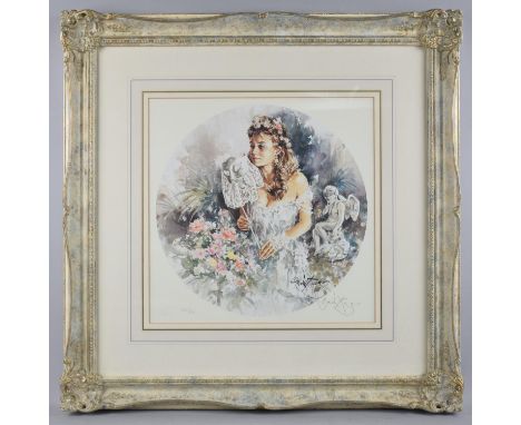A Framed Limited Edition Gordon King Print, Signed and Numbered 239/350, 31cm diameter 