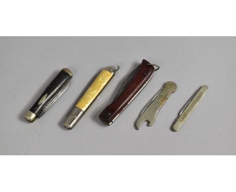 A Collection of Five Vintage Pocket Knives 