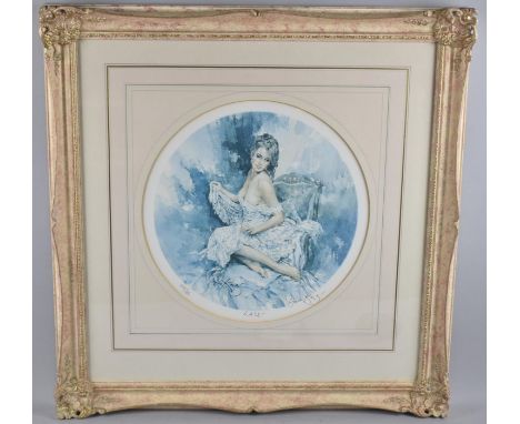 A Framed Limited Edition Gordon King Print, Signed and Numbered 229/750, 32cm diameter 
