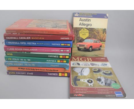 A Collection of Haynes and Other Service and Repair Manuals for Various Vintage Cars 