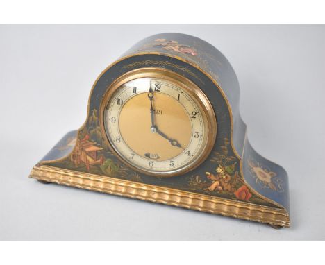 A Vintage Chinoiserie Smith's Mantel Clock with Electric Movement, No Lead
