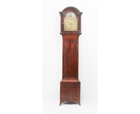 A George III mahogany eight-day longcase clock by Richard Biggs of Rumsey (Romsey) - the arched brass dial signed to the cent