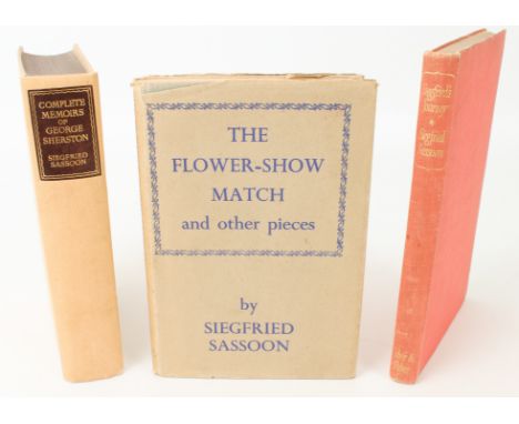 SASSOON, Siegfried - two first editions and one other: The Flower-Show Match and Other Pieces (Faber & Faber 1941)   Siegfrie