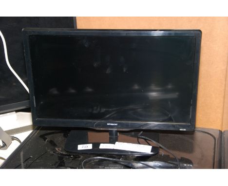 A Polaroid 18" flat screen TV with inbuilt DVD player.