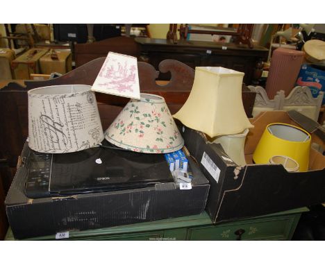 ***  An Epson printer/scanner plus a large amount of ink , and lamp shades.