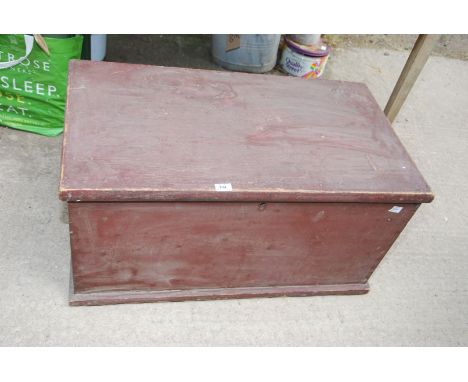 A Pine trunk with candle box, 36'' x 20'' x 18'' high.