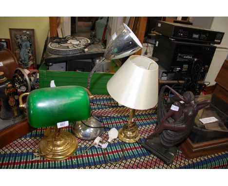A bankers lamp, Art Deco style lamp etc.