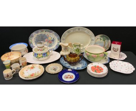 Ceramics - Royal Albert collectors plates; Victorian oval meat platters, Royal Doulton, Crown Ducal etc 