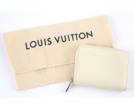 LOUIS VUITTON ALMA bi-fold purse in ivory epi leather, with silver coloured hardware with dust bag and copy of receipt for £2