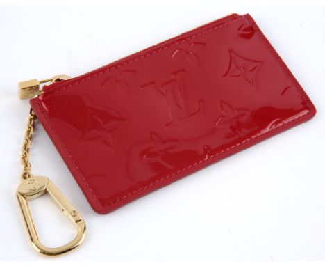 LOUIS VUITTON Pomme d'amour Pochette Clefs key-purse and copy of receipt for Euro 137 dated 2007 from LOUIS VUITTON PARIS Con