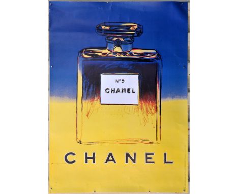 CHANEL No 5 lithograph poster by ANDY WARHOL who created this image for Chanel in the 1980s but it was not until 1997 that Ch