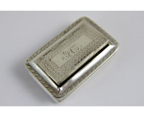 Silver snuff box. Assay Birmingham 1819. Joseph Taylor