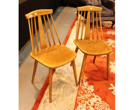 Pair of Ercol style dining chairs