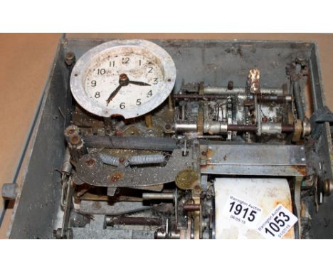 National Time Recorder Co Ltd timing clock, lacking front A/F