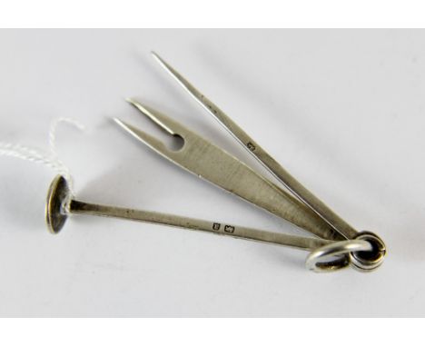 Silver pipe tool. Assay Birmingham 1900. Hilliard & Thomason