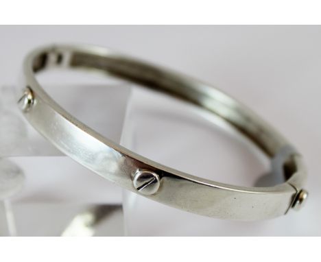 Silver screw bangle