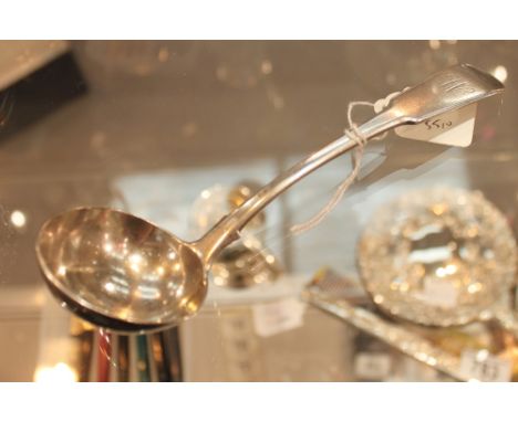 A solid silver  c1818 ladle. Maker William Bateman. 64g