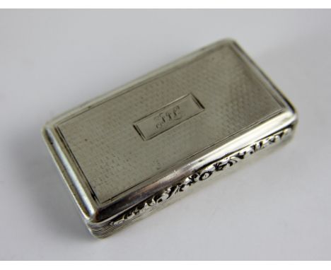 Silver snuff box. Assay Birmingham 1836. Edward Smith