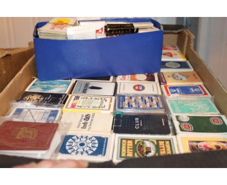 Tray of vintage playing cards