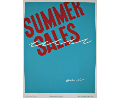 IAN HAMILTON FINLAY (1925-2006)'SUMMER SALES SAILS'screenprint in colours, printed by Wild Hawthorn Press 196759cm x 45.5cm 