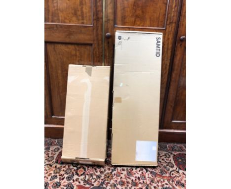 IKEA 'SAMTID' FLOOR LAMP, together with one other wall-mounted lamp - both in box (2)