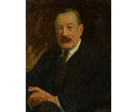 Reginald Grenville Eves, R.A., R.O.I., R.I, R.P. (British, 1876-1941):Portrait of a gentleman, oil on canvas, signed upper ri