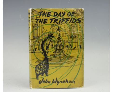 WYNDHAM (J), THE DAY OF THE TRIFFIDS, first edition, with un-clipped d.j, green cloth with silver lettering, Michael Joseph, 