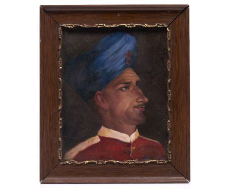Portrait of a soldier 19th Century depicting a solder in the East India/British Indian Army, possibly Bombay Grenadiers 31.5c