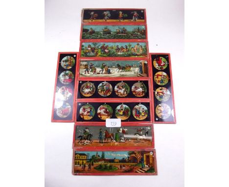 A set of 10 Victorian children's magic lantern slides