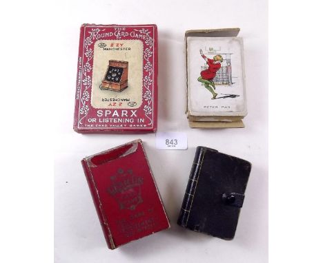 A group of playing cards to include 'Peter Pan' by Gibson and Sons, Sparks etc.