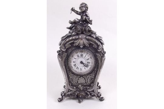 A 19th century French silver plated Miniature 19th Century French Silver