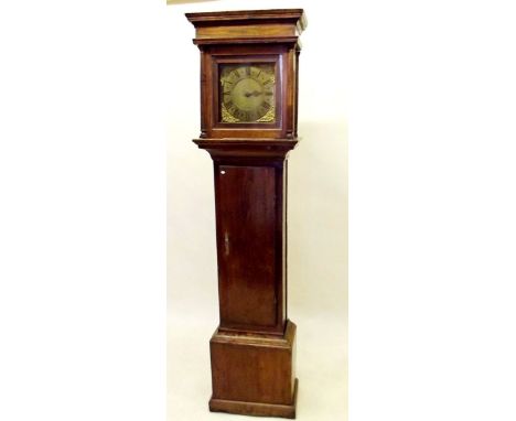 An early 18th century thirty hour single hand longcase clock with striking movement by Parkinson of Lancaster