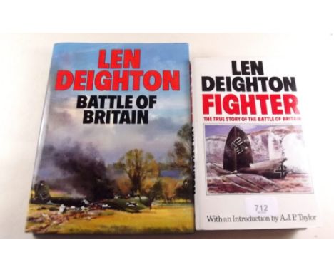 Len Deighton - 'Fighter' first edition 1977 and 'Battle of Britain' first edition 1980