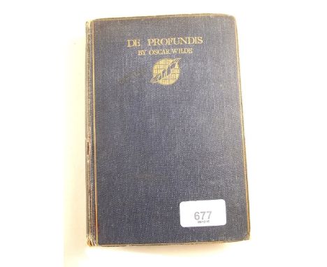 Oscar Wilde 'De Profundis' third edition March 1905 published one month after the first edition