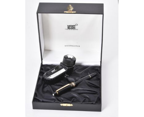 
	
		Montblanc, Warner Music International 1970 - 1995 celebrating 25 years, a black fountain pen, the cap with a gilt clip a