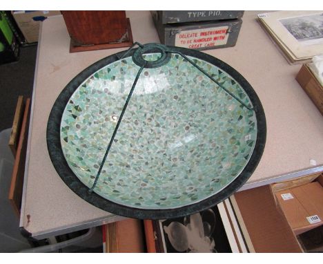 A mosaic glass lamp shade, 41cm diameter
