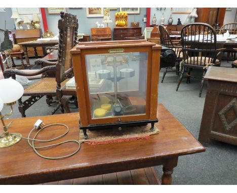 A Stanton Instruments Ltd of London cased set of scientific scales
