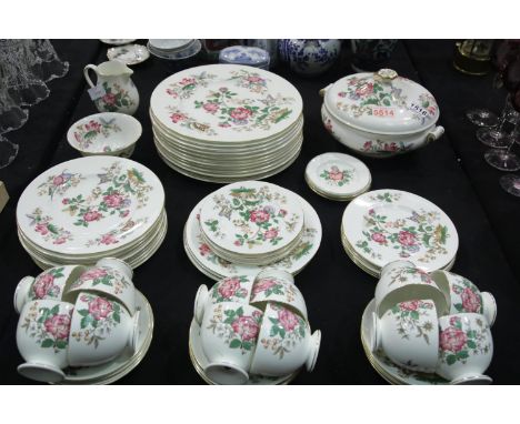 Wedgwood Charnwood WD 3984 pattern dinner and tea service, a twelve place setting, including cups and saucers, dinner, side a