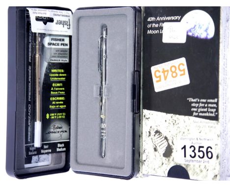 Two Fisher Special Edition 40th Anniversary of the Moon landing pens. P&amp;P Group 2 (£18+VAT for the first lot and £3+VAT f