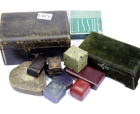Collection of vintage, empty jewellery boxes. P&amp;P Group 1 (£14+VAT for the first lot and £1+VAT for subsequent lots) 