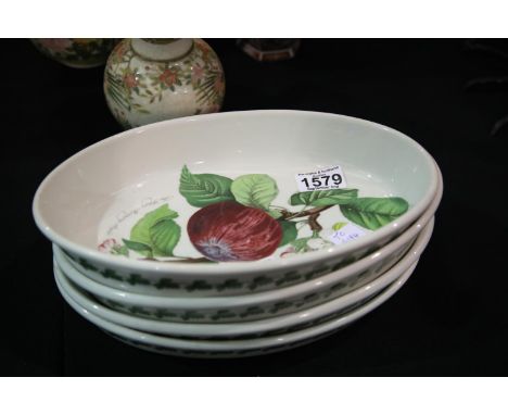 Four large Portmeirion Pomona dishes. P&amp;P Group 3 (£25+VAT for the first lot and £5+VAT for subsequent lots) 