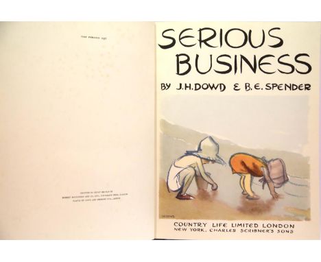 Serious Business by JH David BE Spender 1937 first edition. P&amp;P Group 1 (£14+VAT for the first lot and £1+VAT for subsequ