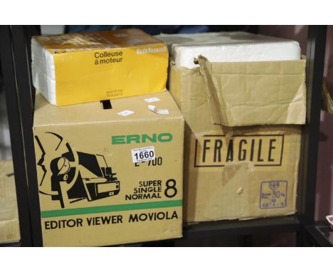 Two slide projectors to include Erno E-700 dual 8 and Heurtier BI film 8 super 8 with three slides two of which are Walt Disn
