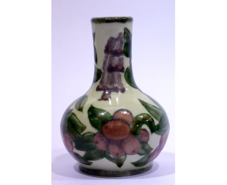 Nicola Stanley for Cobridge, a salt glazed ceramic vase, H: 11.5 cm, signed in gold pen to base. P&amp;P Group 1 (£14+VAT for