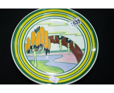 Wedgwood Clarice Cliff limited edition plate Solitaire with certificate. P&amp;P Group 3 (£25+VAT for the first lot and £5+VA